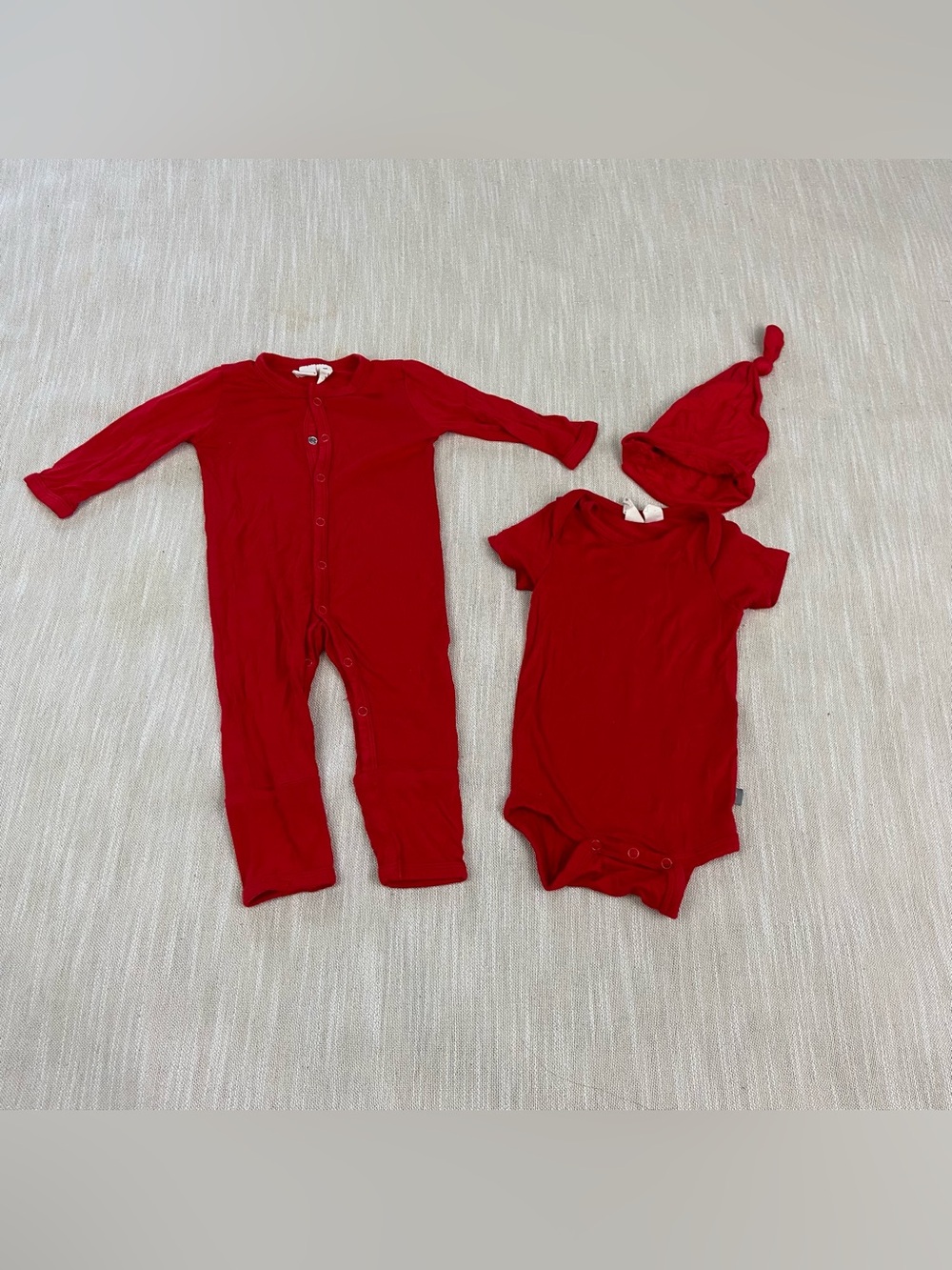 Kyte Baby Bundle NB 0-3M Red Bodysuit & Red Romper
